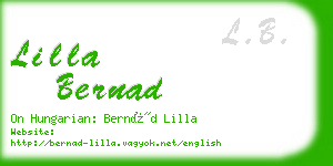 lilla bernad business card